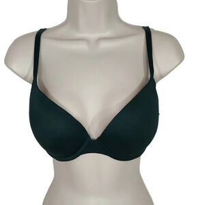 Victorias Secret PINK Wear Everywhere Pushup Bra Women Size 34D Green Underwire